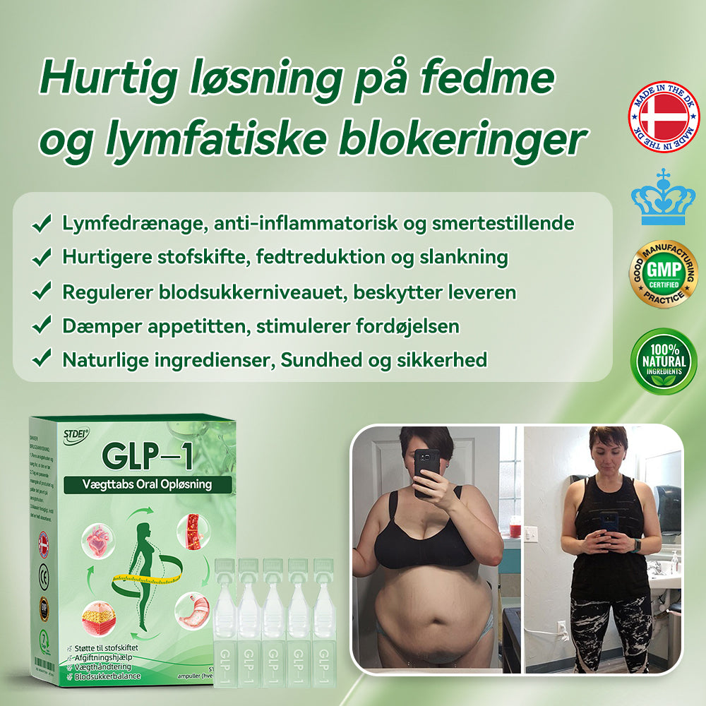 STDEI® GLP-1 Vægttabs Oral Opløsning 🔥Bare én dosis om dagen – allerede efter 7 dage kan du se tydelig effekt 👩⚕️ Virker mod overvægt, hjerte-kar-sygdomme, diabetes, søvnapnø, ledproblemer og mere🌻