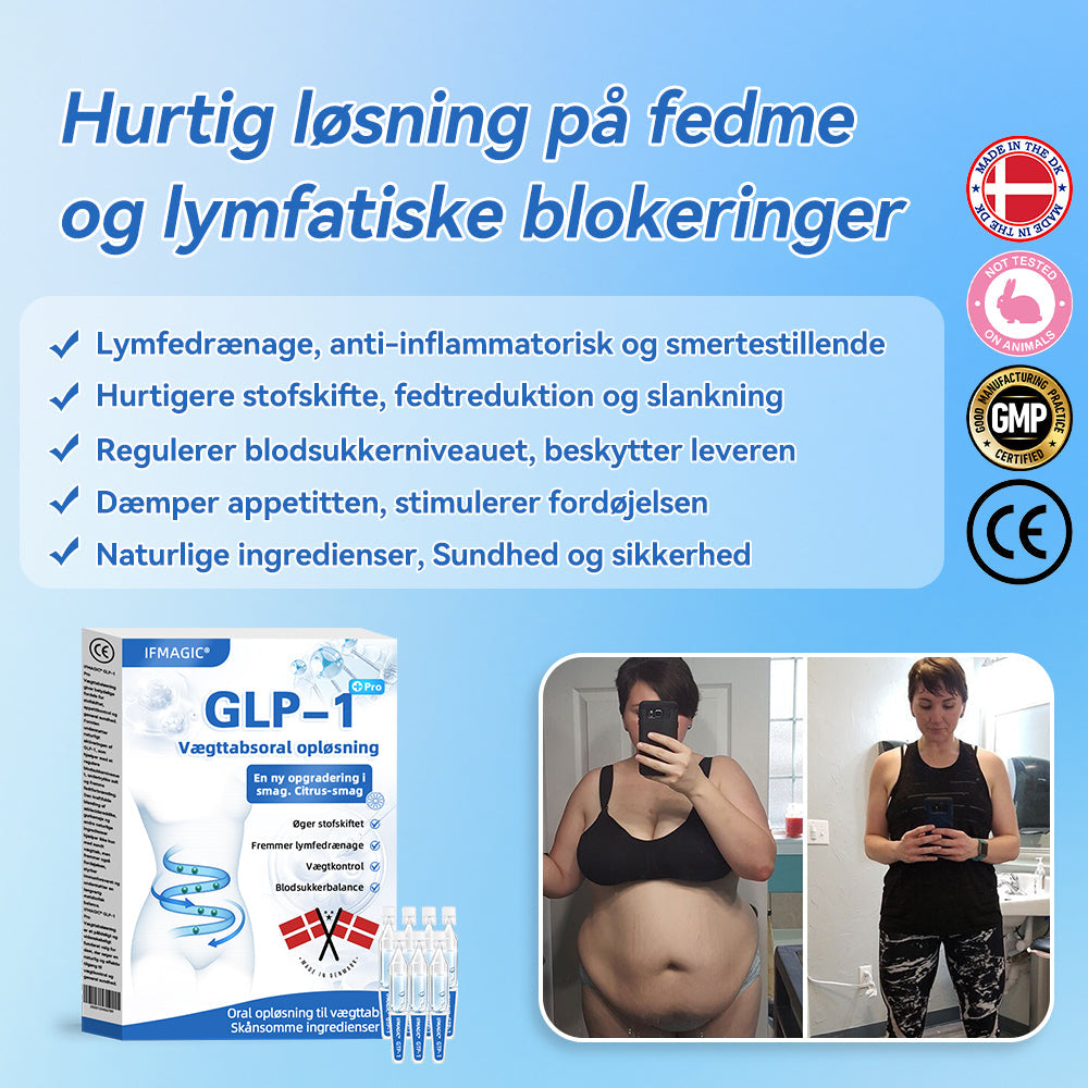 IFMAGIC® GLP-1 Pro Vægttab Oral Opløsning👩⚕️En dosis om dagen – synlige resultater inden for 7 dage🔥Velegnet til kroniske sygdomme, fedme, diabetes, hjerte-kar-sygdomme🪷