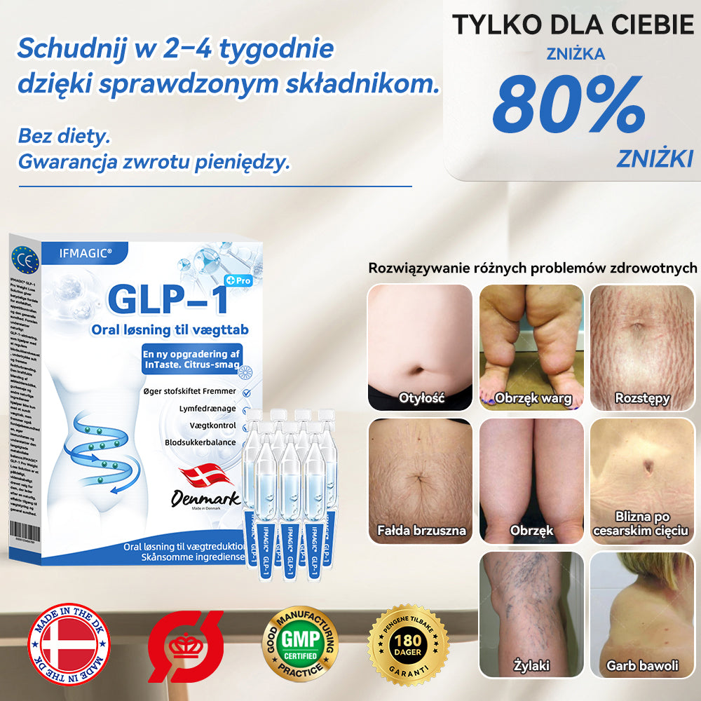 IFMAGIC® GLP-1 Pro Vægttab Oral Opløsning👩⚕️En dosis om dagen – synlige resultater inden for 7 dage🔥Velegnet til kroniske sygdomme, fedme, diabetes, hjerte-kar-sygdomme🌺