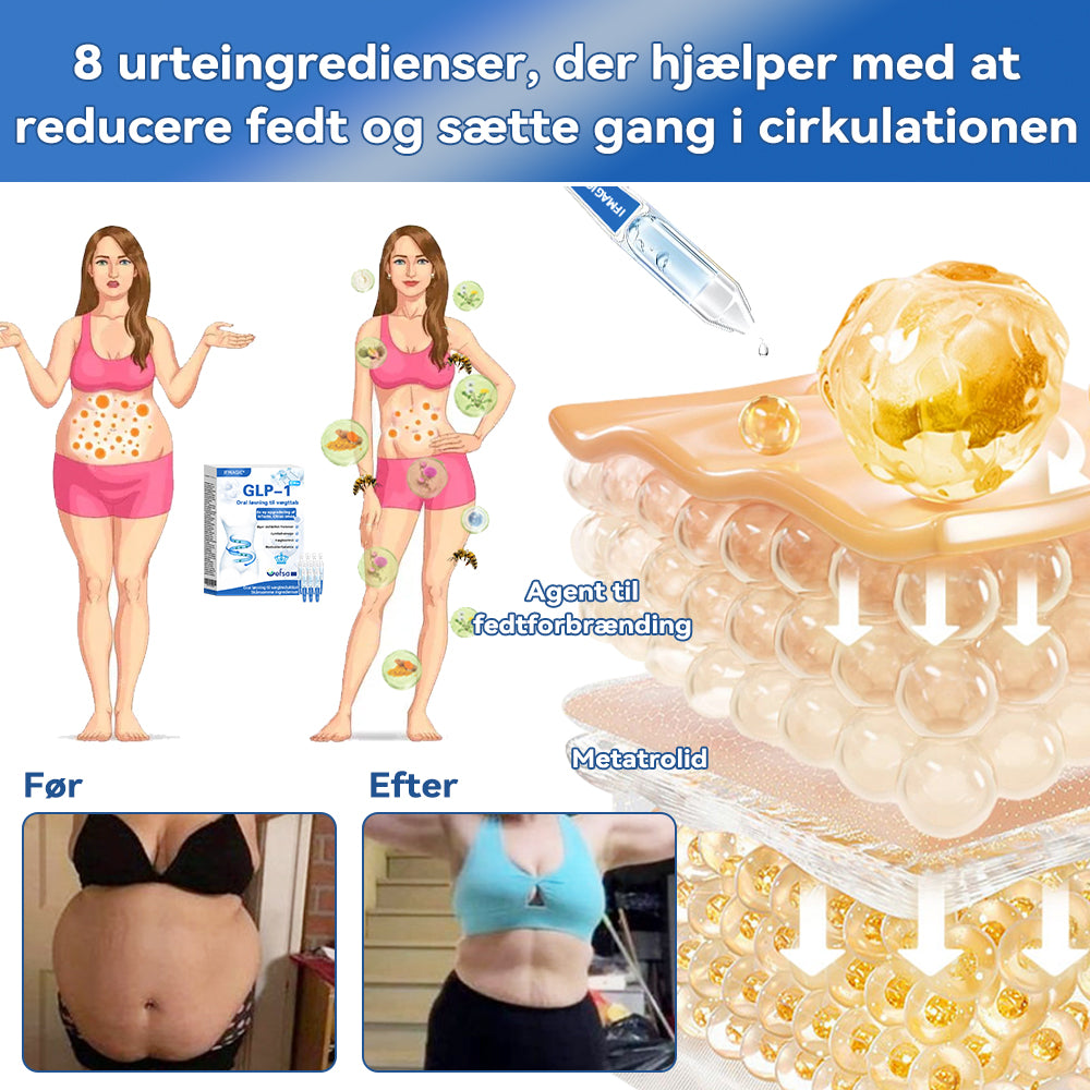 IFMAGIC® GLP-1Pro Oral Løsning til Vægttab💧💧En dosis om dagen – se resultater på 7 dage 👩⚕️ Velegnet til fedme, hjertekarsygdomme, diabetes, søvnapnø, højt kolesteroltal og blodfedt, ledproblemer og flere andre tilstande