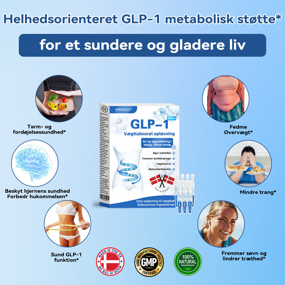 IFMAGIC® GLP-1 Pro Vægttab Oral Opløsning👩⚕️En dosis om dagen – synlige resultater inden for 7 dage🔥Velegnet til kroniske sygdomme, fedme, diabetes, hjerte-kar-sygdomme🪷
