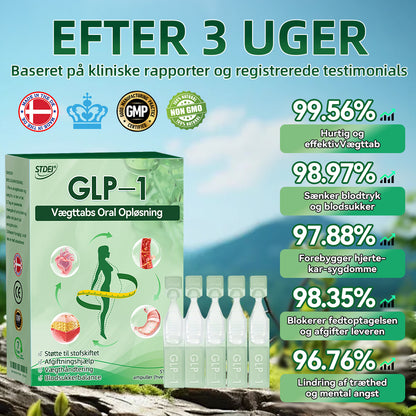 STDEI® GLP-1 Vægttabs Oral Opløsning 🌸 Bare én dosis om dagen – allerede efter 7 dage kan du se tydelig effekt ✅ Virker mod overvægt, hjerte-kar-sygdomme, diabetes, søvnapnø, ledproblemer og mere🔥